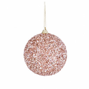 Glitterkugler i flamingo