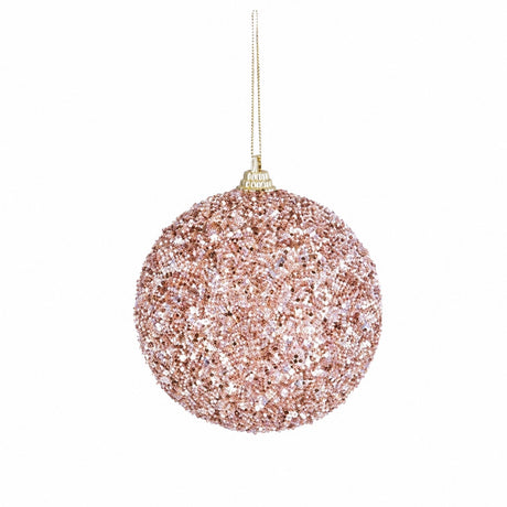 Glitterkugler i flamingo
