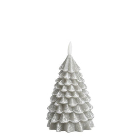 LED-lys Juletræ med sne 17 cm højt