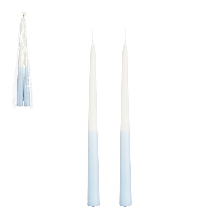 To-farvede lys lyseblå/hvide 2-pak