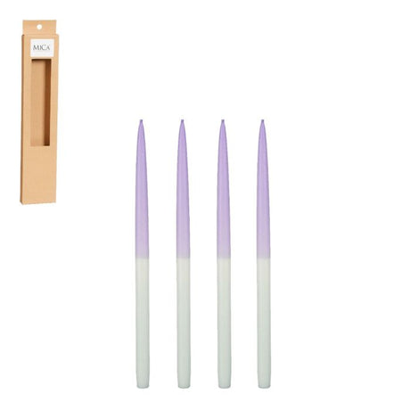 Tynde to-farvede lys lyseblå/lilla 4-pak