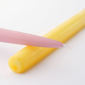 Tynde to-farvede lys lysegul/lyserød 4-pak