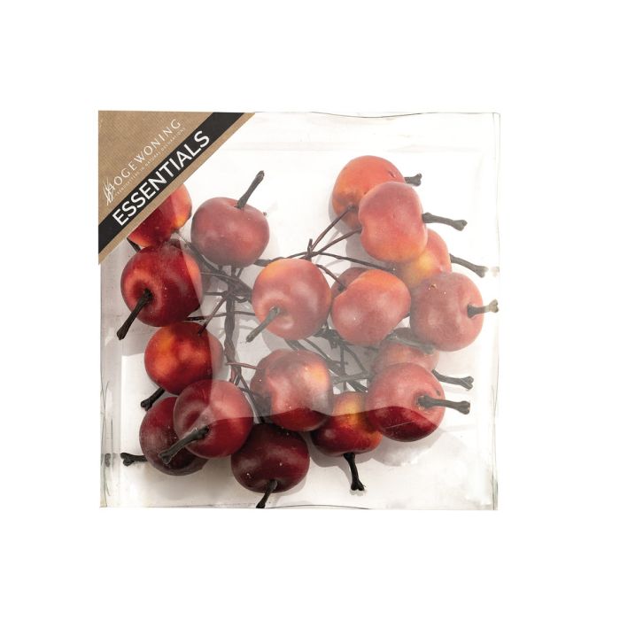 Orangerøde æbler på wire