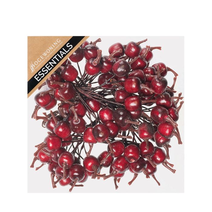 Røde miniæbler på wire