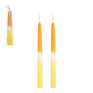 Trefarvede stearinlys i påskefarver