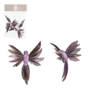 Kolibri med klips lilla 2-pak 