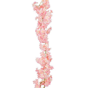 Blomsterranke med lyserøde blomster
