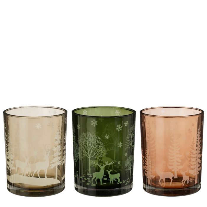 Fyrfadsstage vinterskov 10 cm i dia