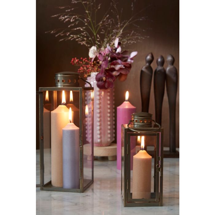 Bloklys 20 cm højt creme