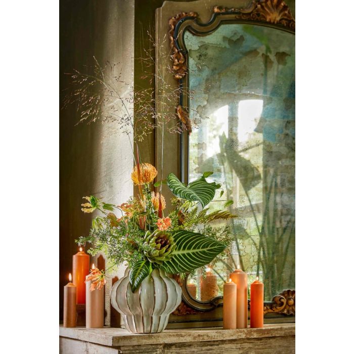 Bloklys 20 cm højt creme