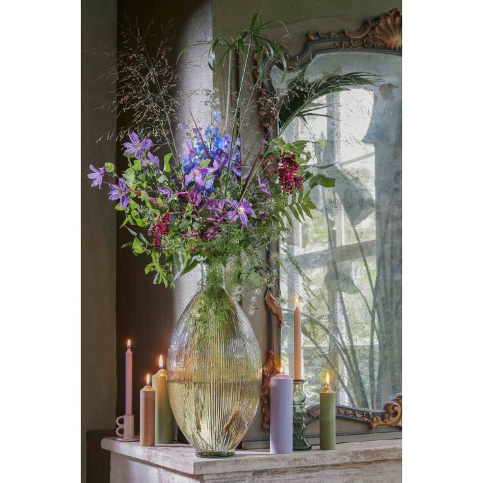 Bloklys 20 cm højt lilla