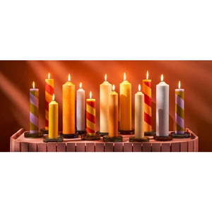 Bloklys 25 cm højt 5 cm i dia orange 