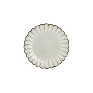 Corfu tallerken i grå med facon som en blomst