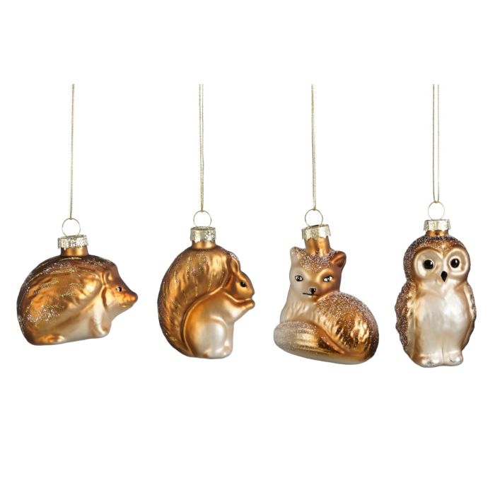 Julekugle Skovens dyr 6 cm høje