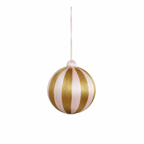 Julekugler med striber 10 cm i dia