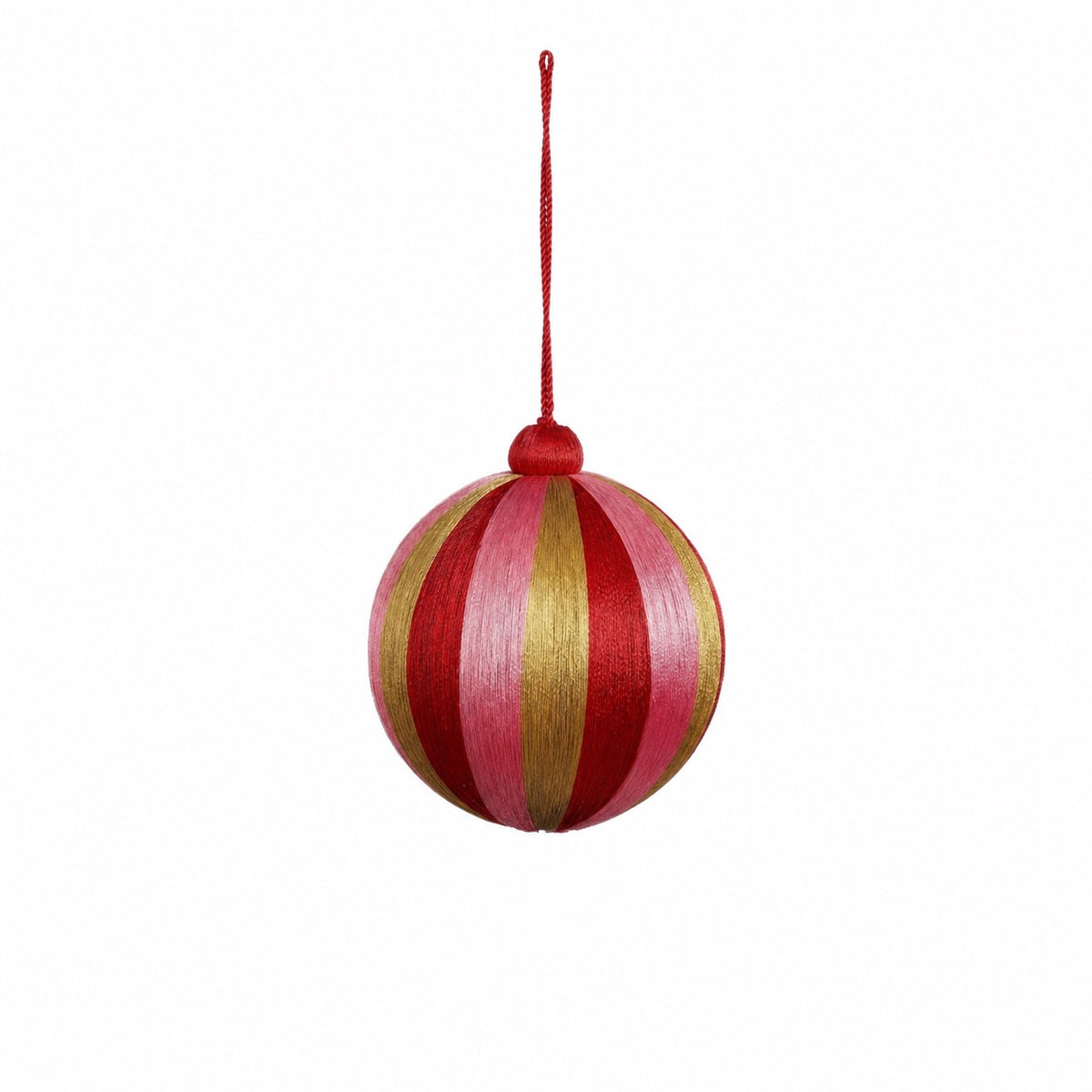 Julekugler med striber 10 cm i dia