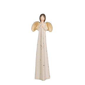 Engel med udspredte vinger og bedende hænder i naturfarver. Smuk og enkel fra House of Seasons.