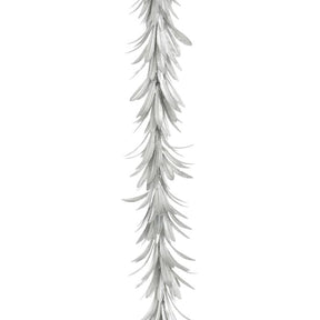 Sølvfarvet guirlande med blade 