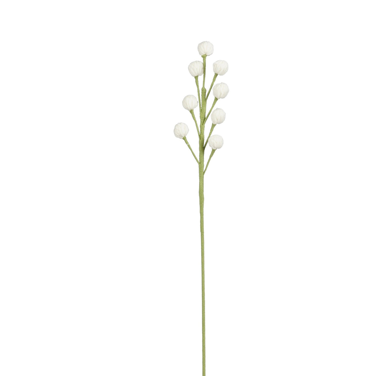 Hæklet hvid forårsblomst 45 cm lang