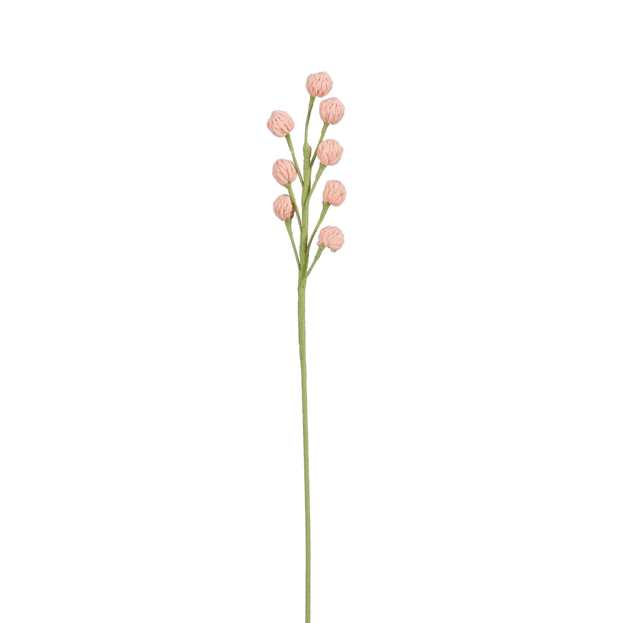 Hæklet lyserød forårsblomst 45 cm lang
