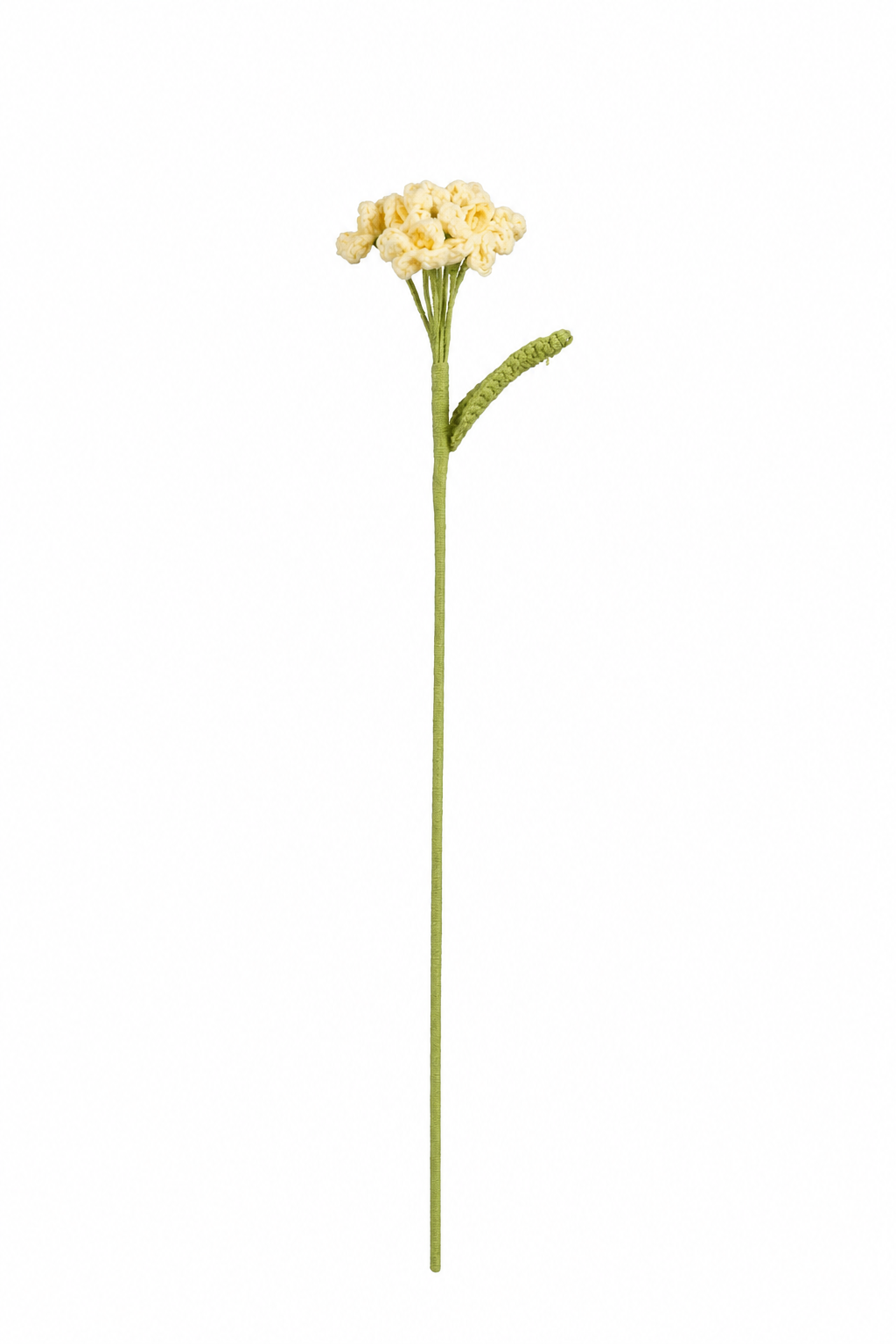 Lysegul hæklet floks blomsterstilk 46 cm lang