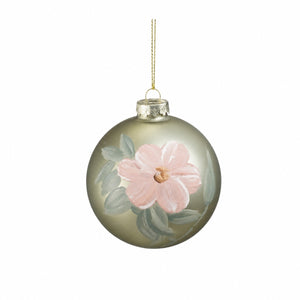 Julekugler med malede blomster
