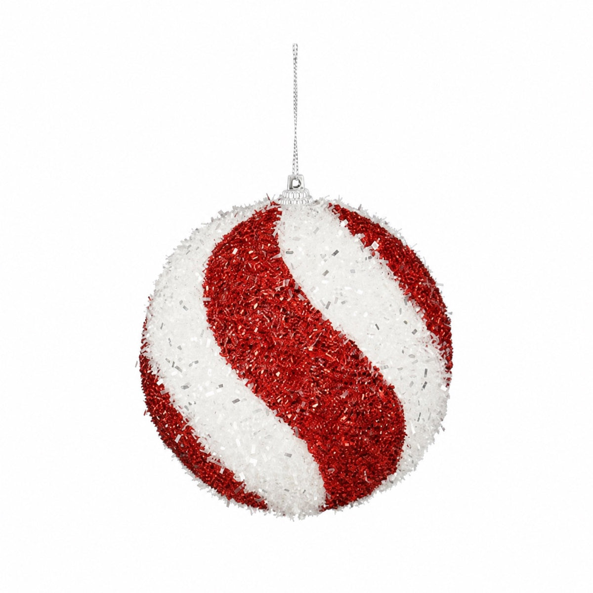 Stribede julekugler i glitter