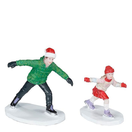 Luville Far og datter på skøjter