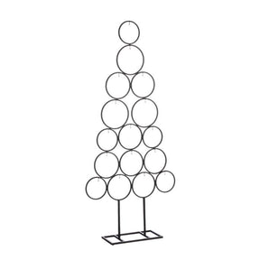 Dekorationsjuletræ sort metal 117 cm højt