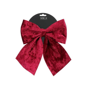 Sløjfe mørkerød velour