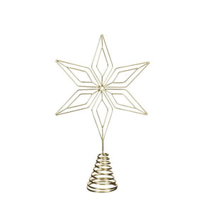 Topstjerne i guldfarvet metal