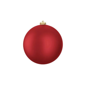 Stor julekugle mat rød 20 cm i dia