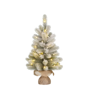 Nagoya juletræ med sne og lys 60 cm højt fra Mica Decoration