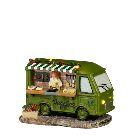 LuVille Veggie foodtruck med lys på til julebyen