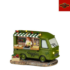 LuVille Veggie foodtruck med lys på til julebyen