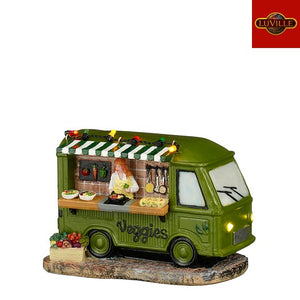 LuVille Veggie foodtruck med lys på til julebyen