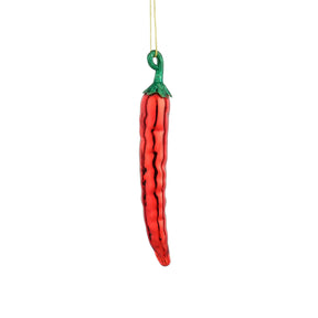 Figurjulekugle rød chili i glas