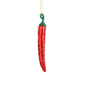 Figurjulekugle rød chili i glas