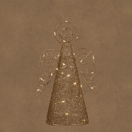 Engel med lys til juletræets top 31 cm høj fra Luca Lighting