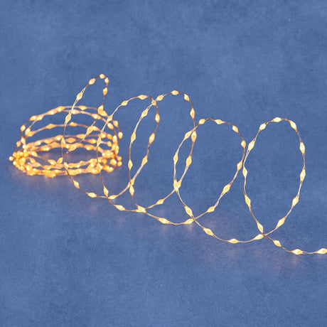 Wire lyskæde 3 meter med 30 LED lys i varm hvid fra Luca Lighting