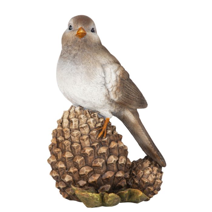 Fugl på grankogle 23 cm høj 