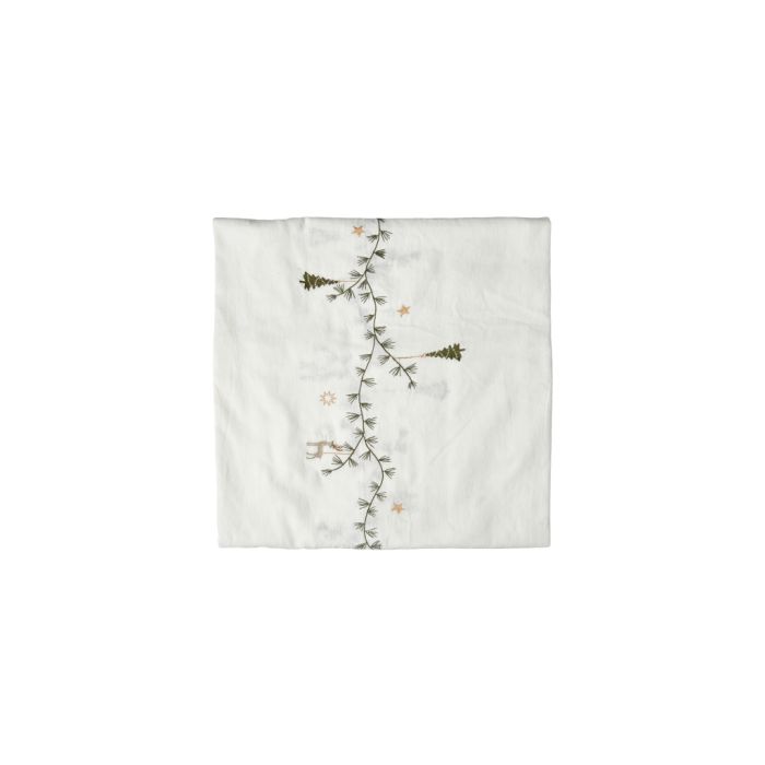 Dug med vintermotiv 140 cm x 240 cm hvid