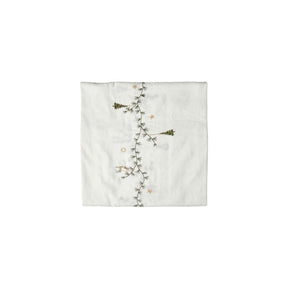 Dug med vintermotiv 140 cm x 240 cm hvid