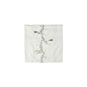 Dug med vintermotiv 140 cm x 240 cm hvid