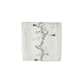 Dug med vintermotiv 140 cm x 360 cm hvid