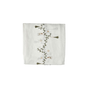 Dug med vintermotiv 140 cm x 360 cm hvid