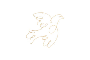 Vægdekoration fugl i guldfarvet metal fra Speedtsberg