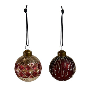 Julekugle harlekin eller perler