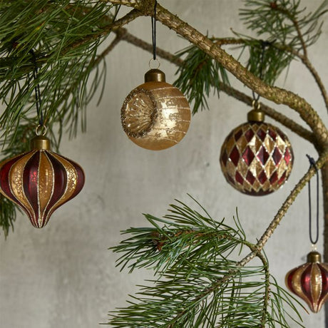 Reflekskugle guld med glitter