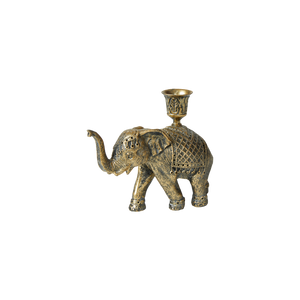 Guldfarvet elefant til lys